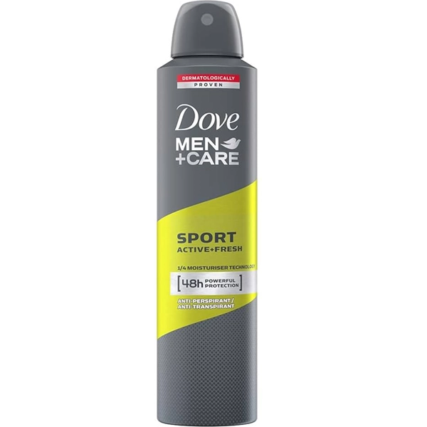 اسپری ضد تعریق مردانه داو مدل اسپورت اکتیو فرش 48 ساعته 250 میل | Dove Antiperspirant Men care SPORT ACTIVE+FRESH 48h 250ml